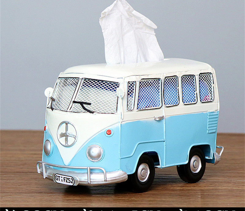 Creative Industrial Wind Bus Tissue Box