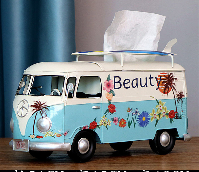 Creative Industrial Wind Bus Tissue Box