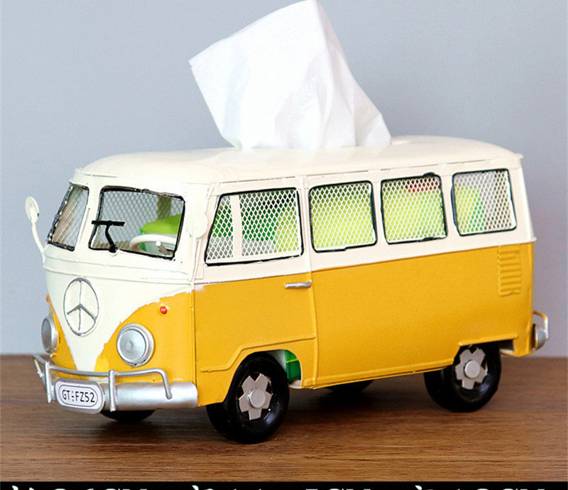 Creative Industrial Wind Bus Tissue Box